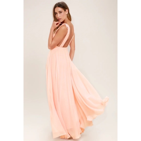 Lulus Dance the Night Away Blush Pink Backless Maxi Dress - Picture 6 of 8